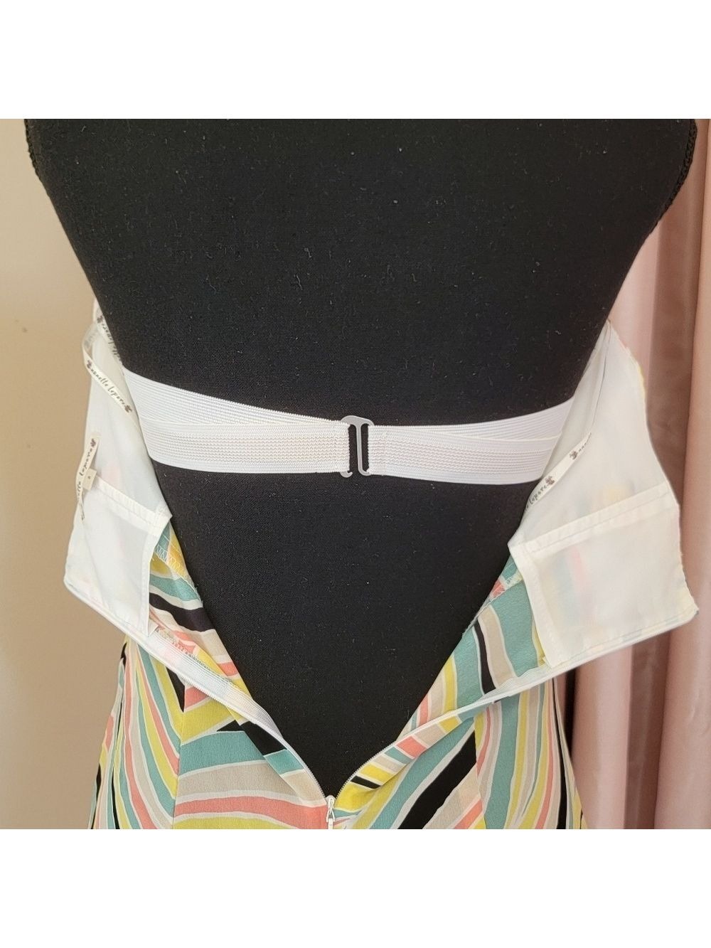 Nanette Lepore 100% Silk Raggae Multicolor Striped Halter Top Size 2 NWT - Picture 3 of 16